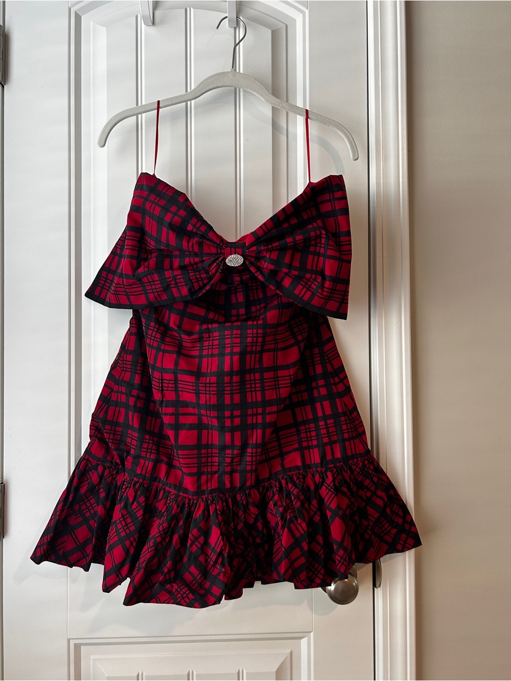 LoveShackFancy Tilson Plaid Mini Dress Size 8